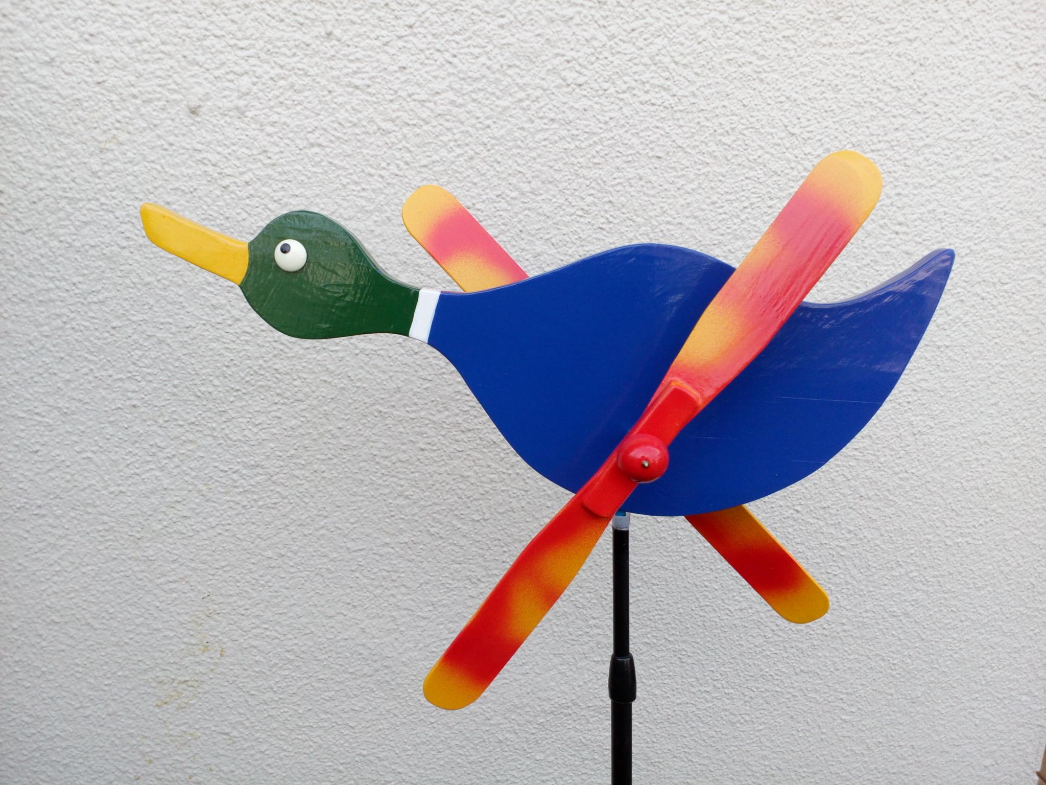 ラッキーバード　羽根つき風見鶏　木製　手造り | 2枚目